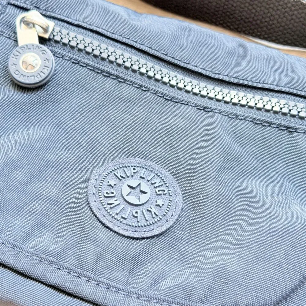 Kipling Sabian Mini Crossbody Bag Blue Nylon Travel Everyday Zip Purse